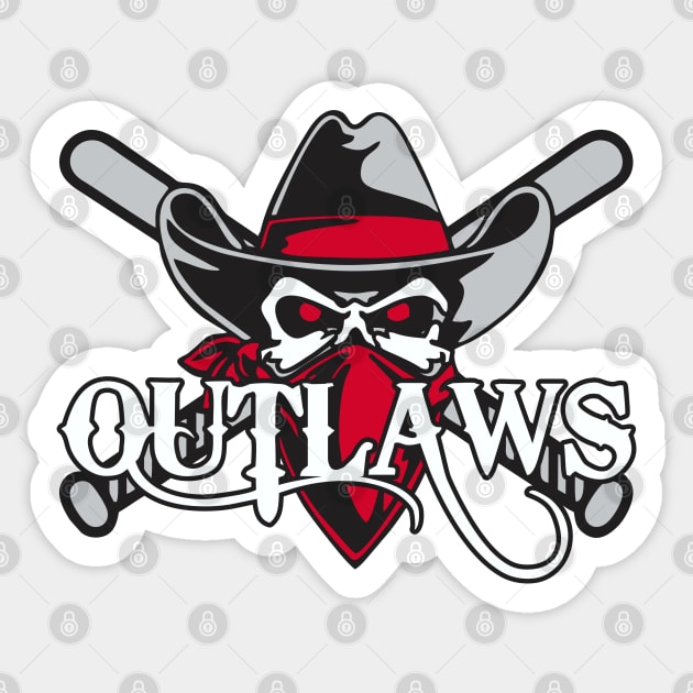 Outlaws Baseball Sticker by DavesTees